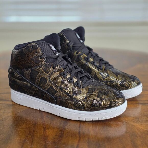 Nike Air Python Premium Black Gold Print Men’s Sneakers Size 10 New 705066-002 main image 10